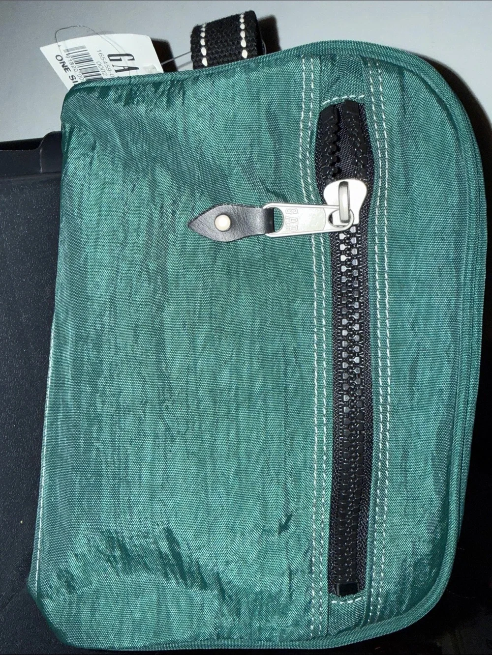 GAP Nylon Green Drawstring Flap Top Buckle Backpack with Matching Toiletry Case